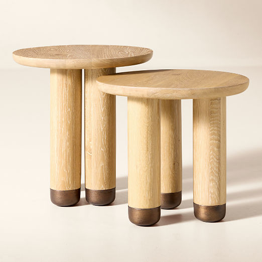 Melrose Oak Side Table Tall