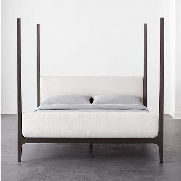 Cb2 black on sale canopy bed