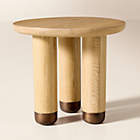 Fuoli Round Travertine Side Table