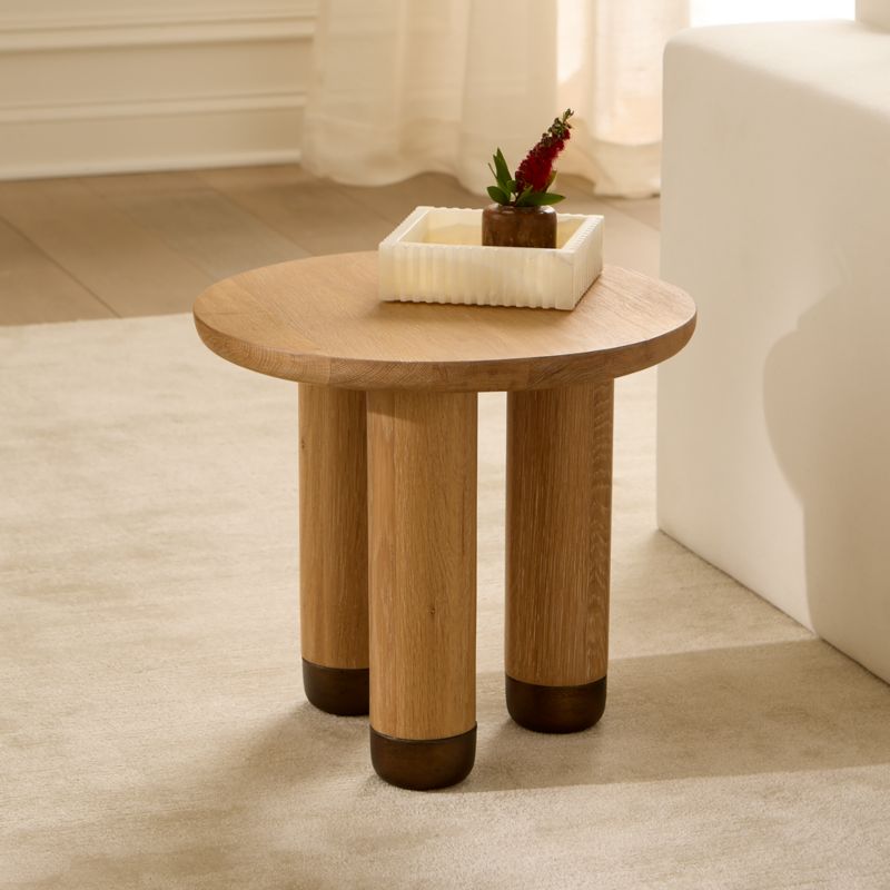 Melrose Oak Side Table Short