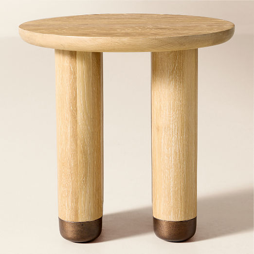 Melrose Oak Side Table Tall