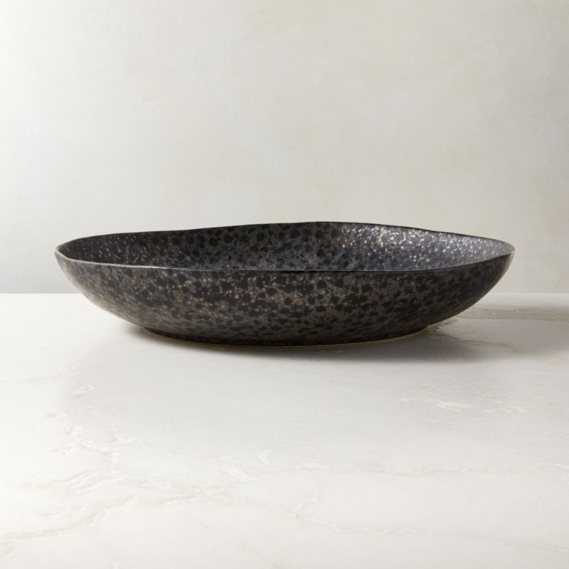 Viewing product image Hyacinth Black Serving Bowl with Reactive Glaze - image 1 of 4