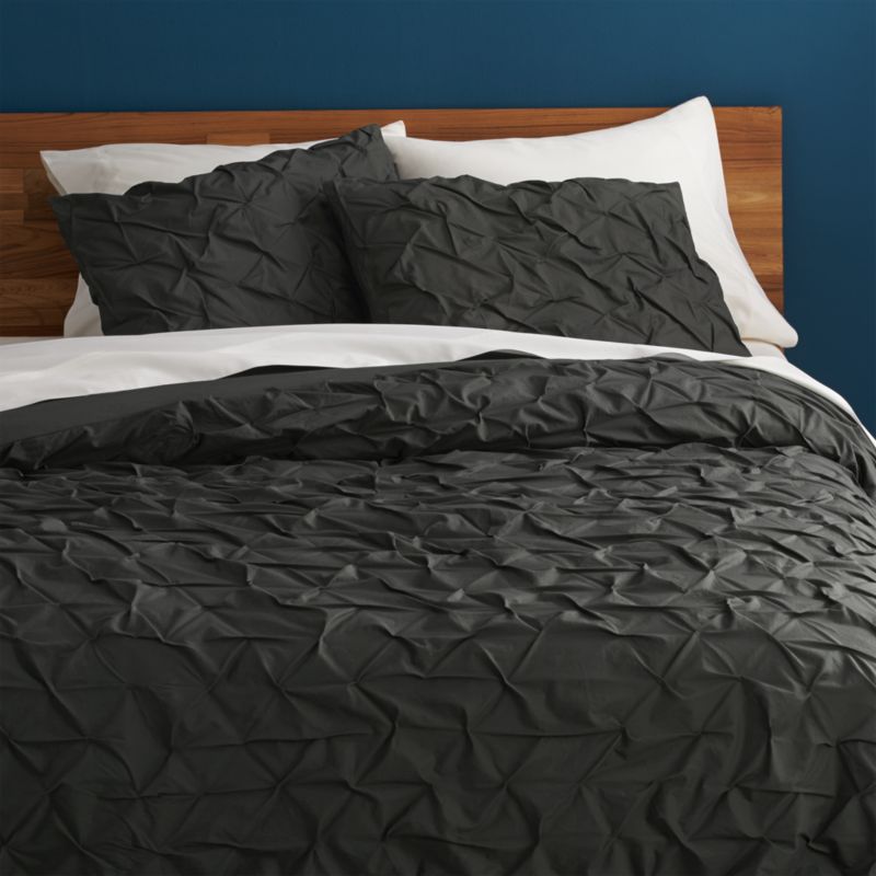 Full And Queen Duvet Covers Cb2 Melyssa Carbon Full Queen Duvet Cover