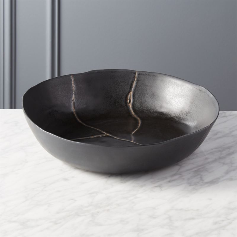 View Mend Metallic Black Serving Bowl details