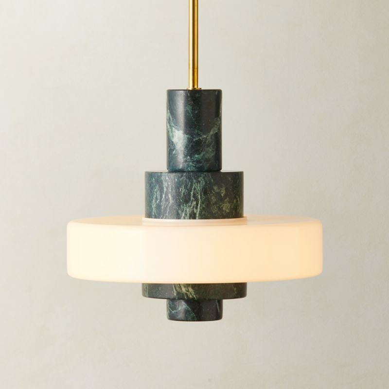 Viewing product image Mercury Green Marble Pendant Light - image 1 of 5