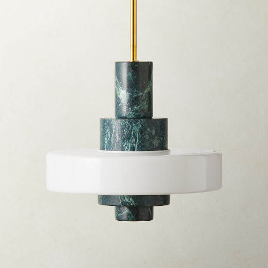 Mercury Green Marble Pendant Light