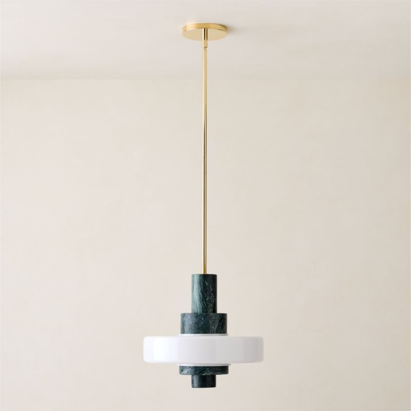 Mercury Green Marble Pendant Light