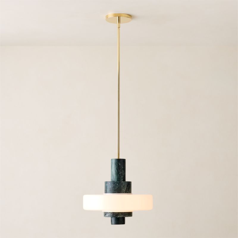 Viewing product image Mercury Green Marble Pendant Light - image 1 of 5
