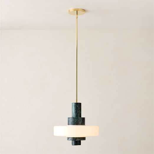 Mercury Green Marble Pendant Light