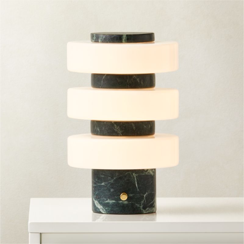 Mercury Green Marble Table Lamp - image 0 of 8