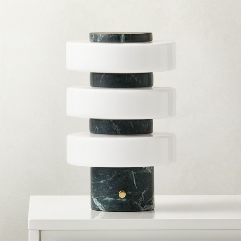 Mercury Green Marble Table Lamp - image 2 of 8