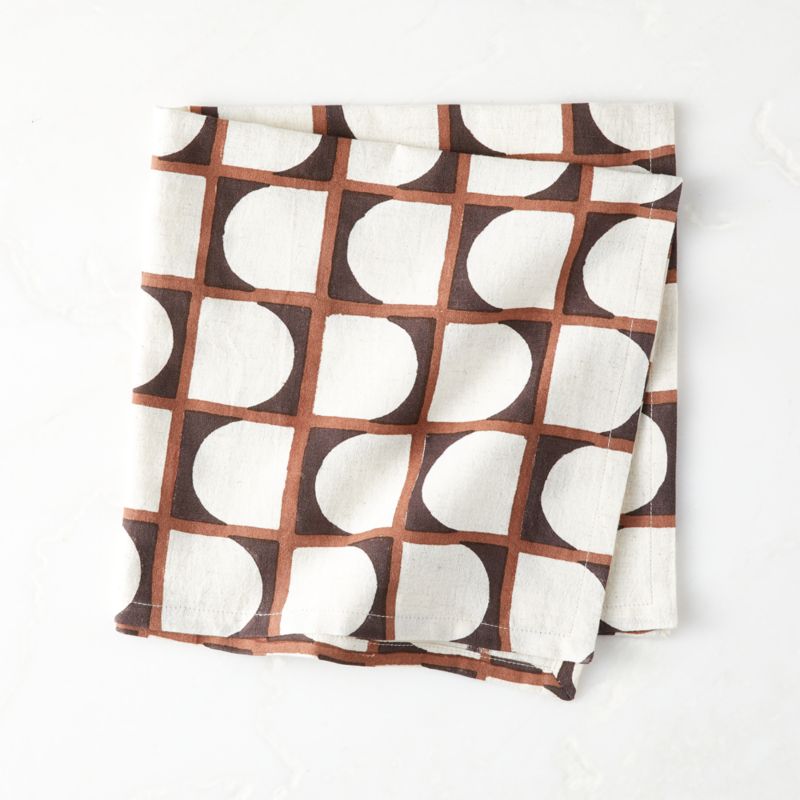 View Meridian Blockprint Cloth Napkin details