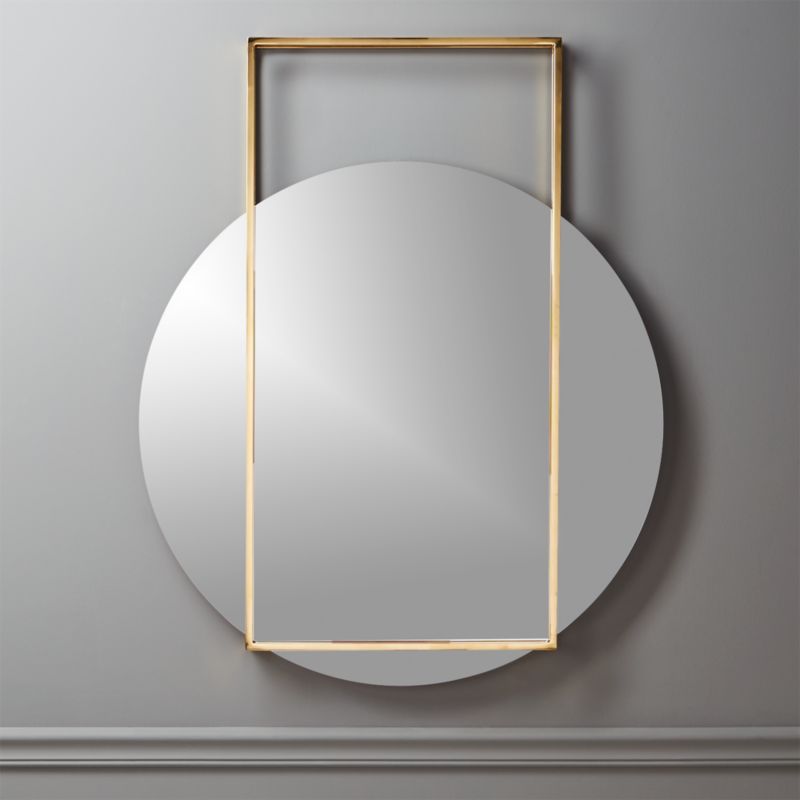 Brass Mirrors Cb2 Pendulum Gold Wall Mirror