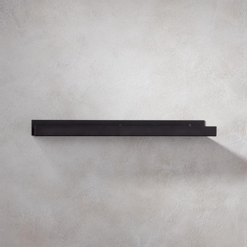View Metal Gunmetal Wall Shelf 24" details