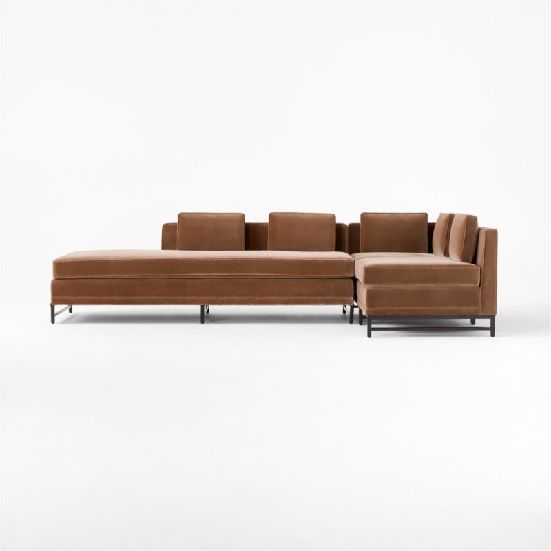 Metric 3-Piece Sectional Sofa with Left Half-Back Deauville Stone by Paul McCobb - image 2 of 7