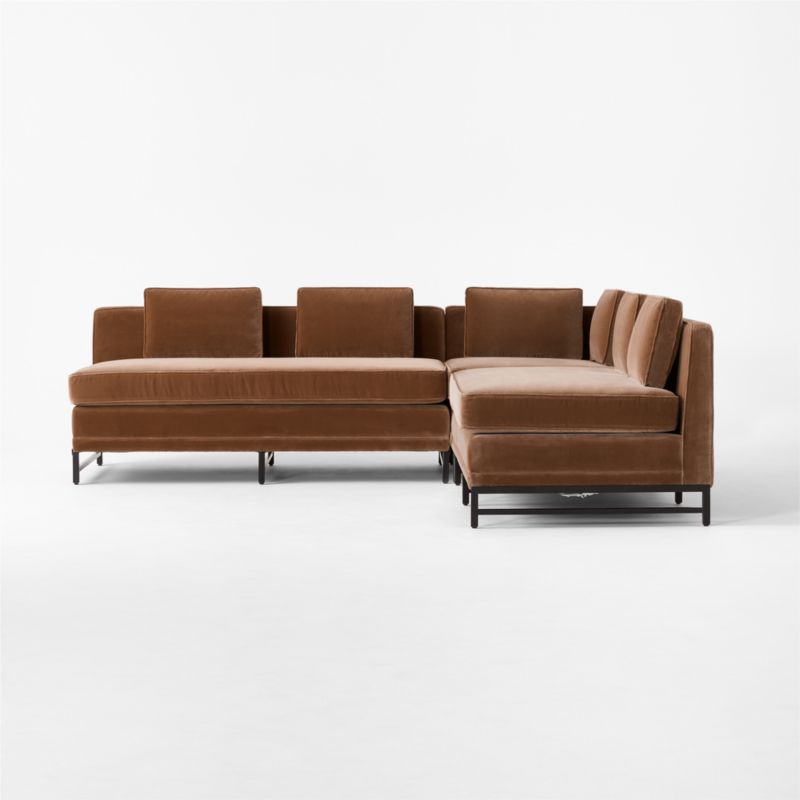 Metric 3-Piece Sectional Sofa with Loveseat Deauville Stone by Paul McCobb - image 2 of 3