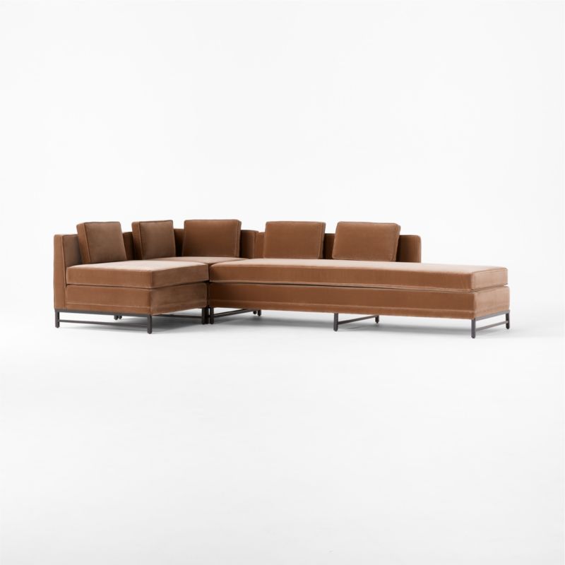 Metric 3-Piece Sectional Sofa with Right Half-Back Luca Emerald by Paul McCobb - image 3 of 7