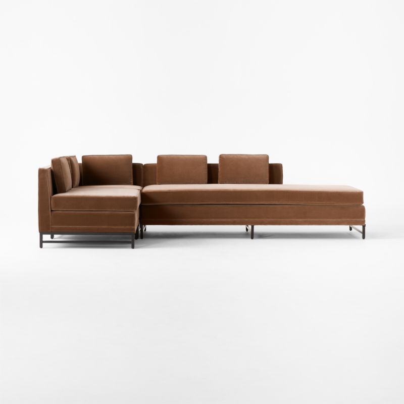 Metric 3-Piece Sectional Sofa with Right Half-Back Luca Emerald by Paul McCobb - image 2 of 7