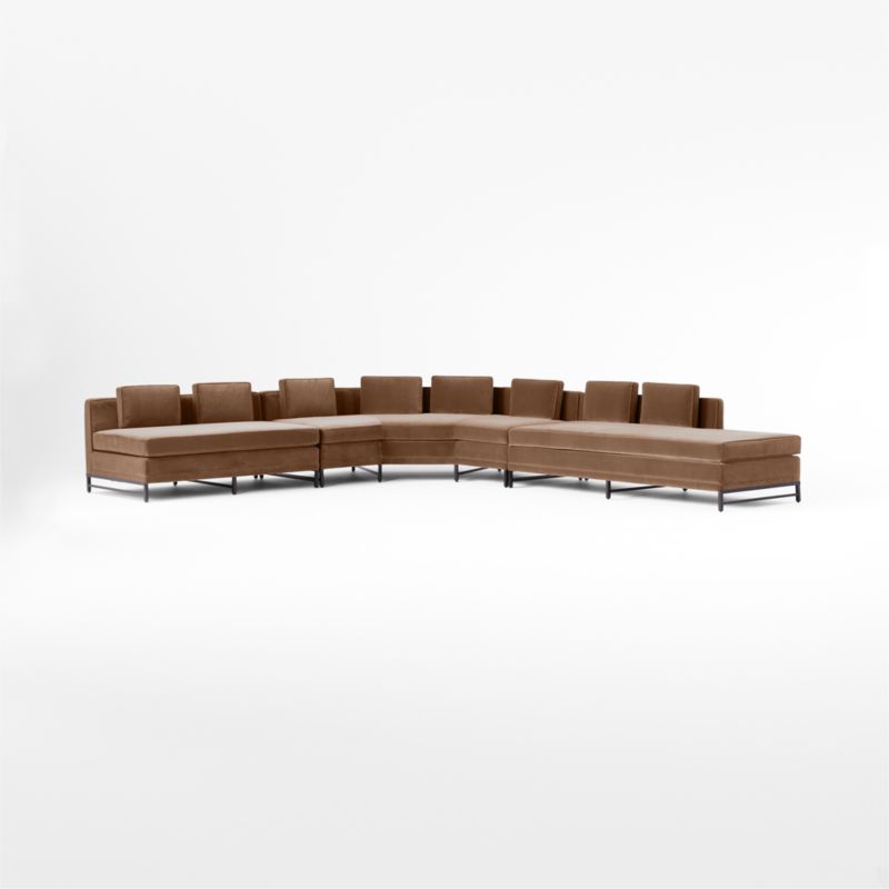 Metric Right Armless 3-Piece Sectional Sofa Wooly Sand by Paul McCobb - image 3 of 8