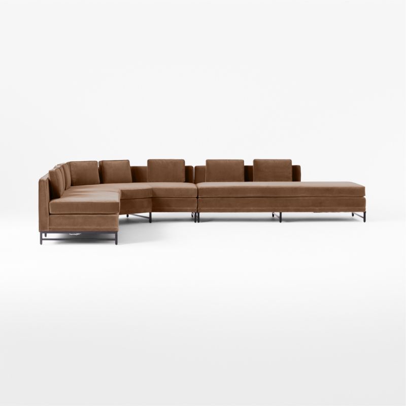 Metric Right Armless 3-Piece Sectional Sofa Wooly Sand by Paul McCobb - image 4 of 8