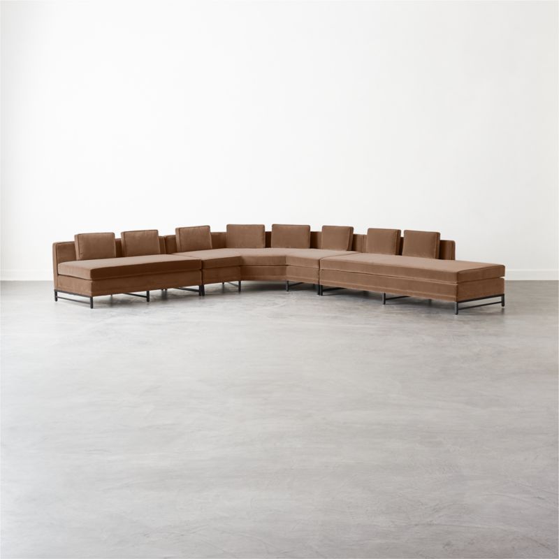 Metric Right Armless 3-Piece Sectional Sofa Wooly Sand by Paul McCobb - image 1 of 8