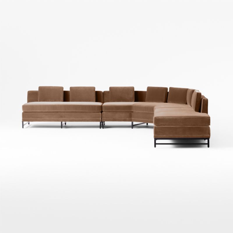 Metric Right Armless 3-Piece Sectional Sofa Wooly Sand by Paul McCobb - image 2 of 8