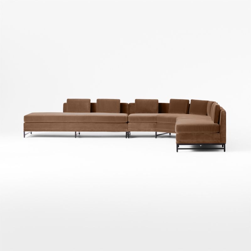 Metric Left Armless 3-Piece Sectional Sofa Deauville Stone by Paul McCobb - image 3 of 9