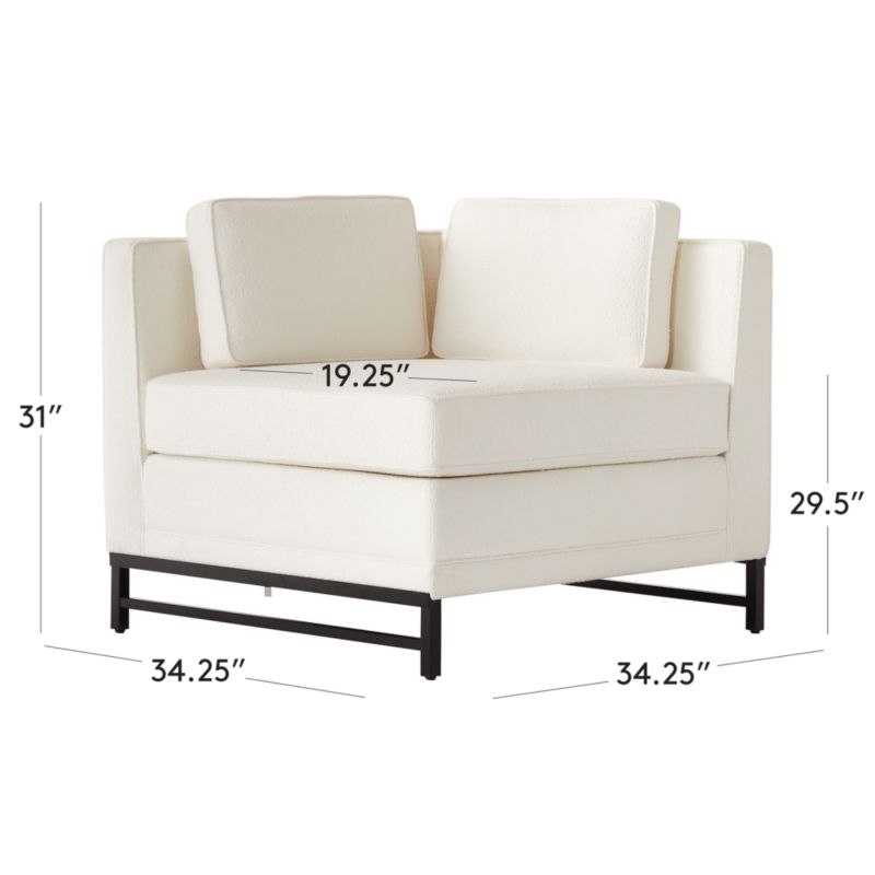 View Metric White Boucle Corner Chair Model 8021 by Paul McCobb - image 3 of 8