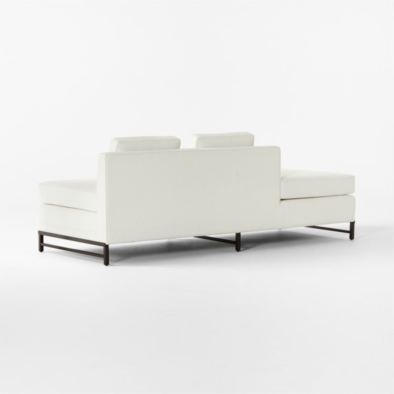 Metric White Boucle Armless Sofa with Left Half-Back Model 8046 by Paul McCobb - image 6 of 8