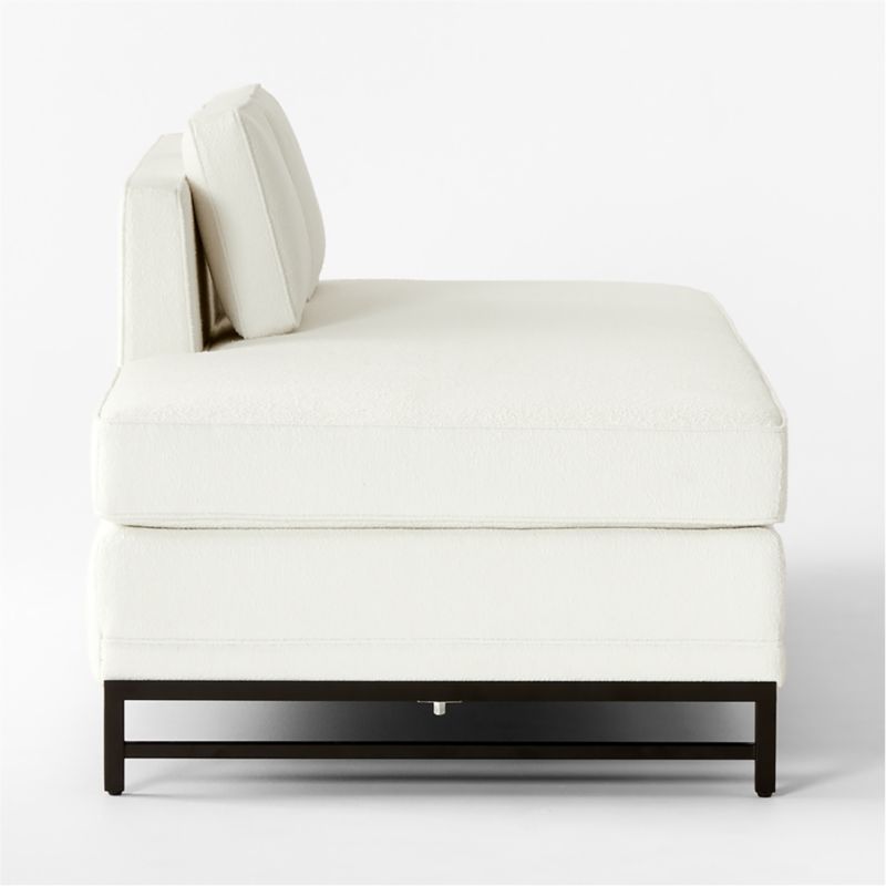 Metric White Boucle Armless Sofa with Left Half-Back Model 8046 by Paul McCobb - image 5 of 8