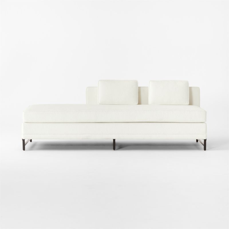 Metric White Boucle Armless Sofa with Left Half-Back Model 8046 by Paul McCobb - image 3 of 8