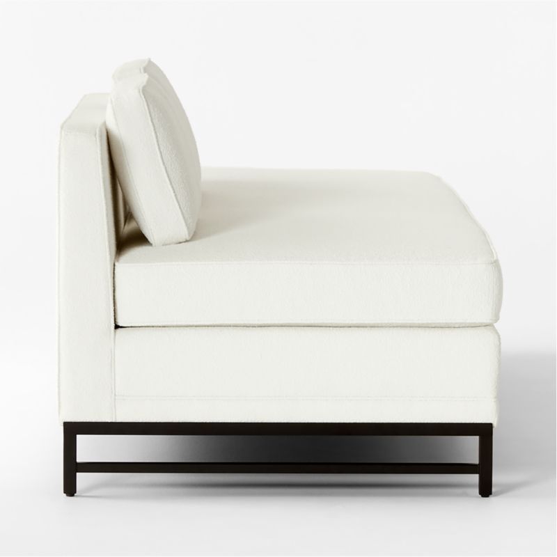 Metric White Boucle Armless Sofa with Right Half-Back Model 8046 by Paul McCobb - image 5 of 8