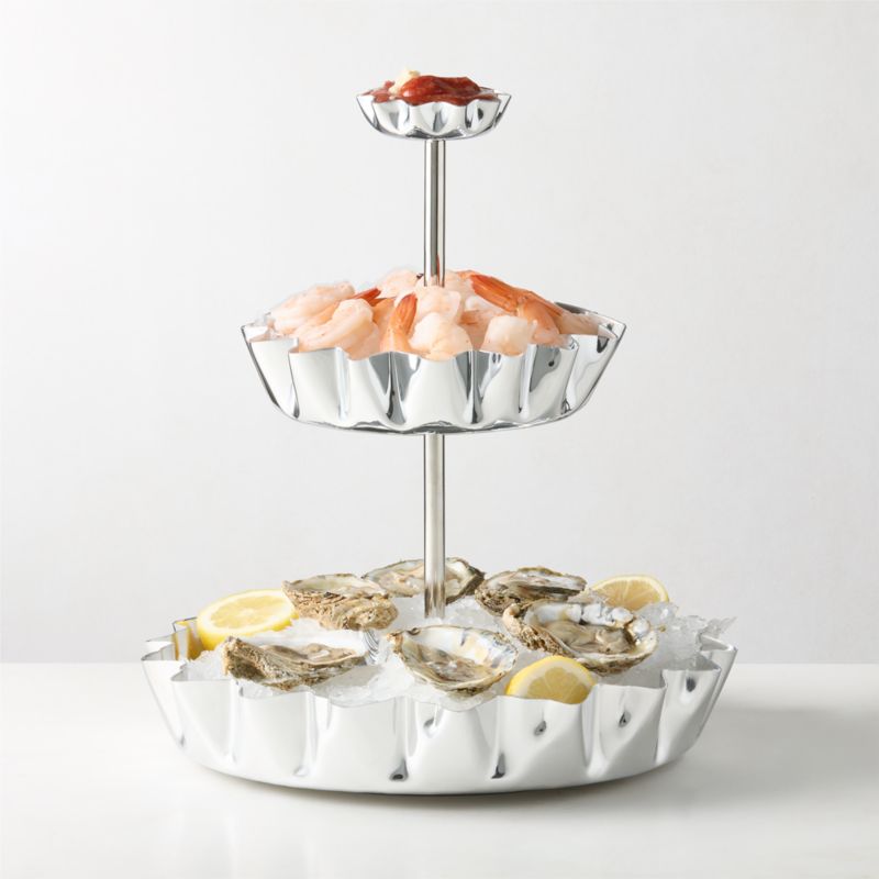 View Meyer Polished Aluminum 3-Tier Seafood Tower details