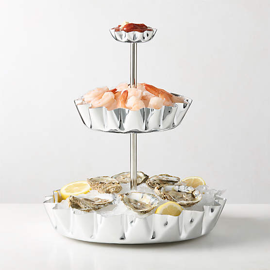 Meyer Polished Aluminum 3-Tier Seafood Tower