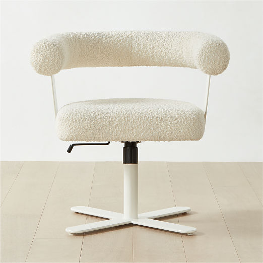 Mezza Ivory Boucle Office Chair