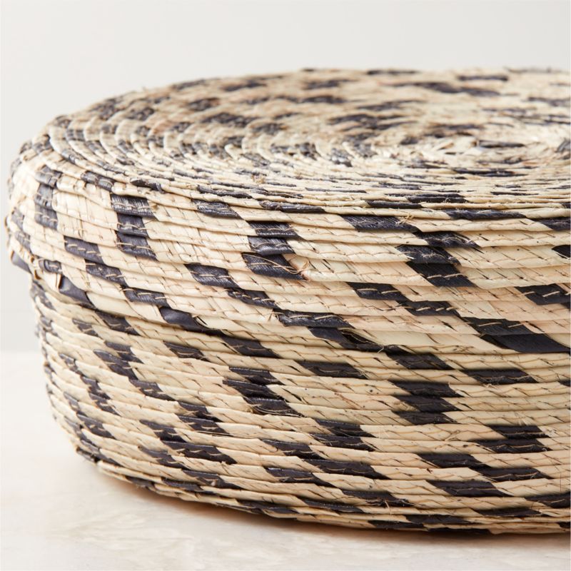 Mezze Black and Natural Serving Basket with Lid - image 3 of 6