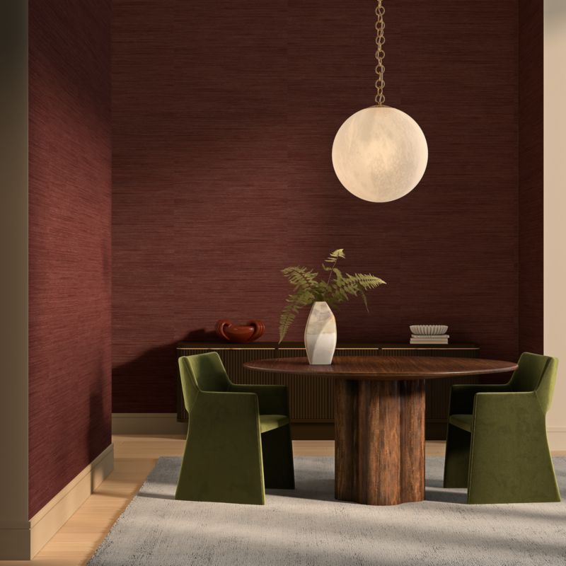 Sisal Grasscloth Oxblood Wallpaper - image 1 of 3