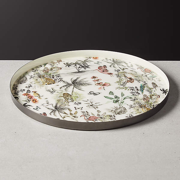 Jungle Print Round Serving Tray by Matthew Williamson + Reviews