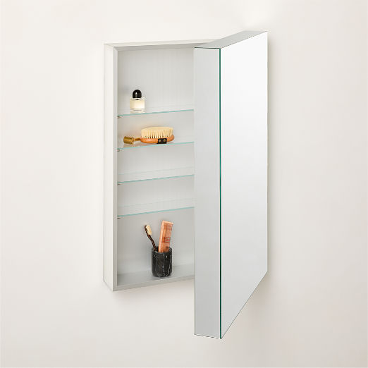 Mie Silver Medicine Cabinet 24"X36"