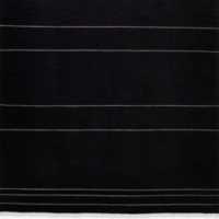 Mieta Handwoven Black Stripe New Zealand Wool Rug Swatch 12"x12"