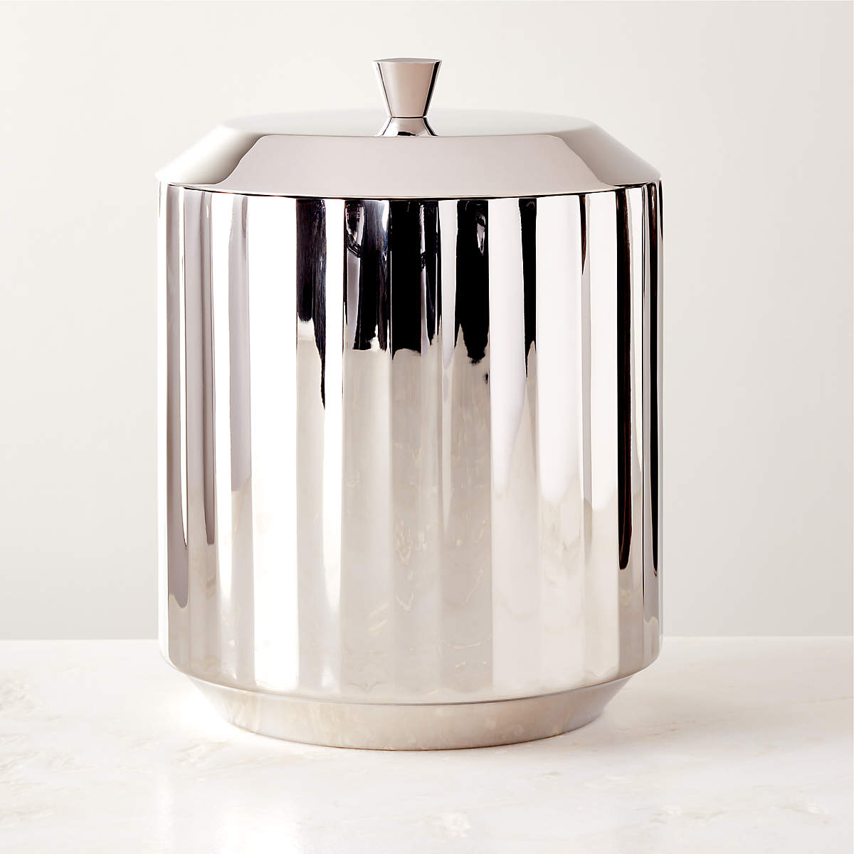 Milano Modern Stainless Steel Ice Bucket + Reviews | CB2