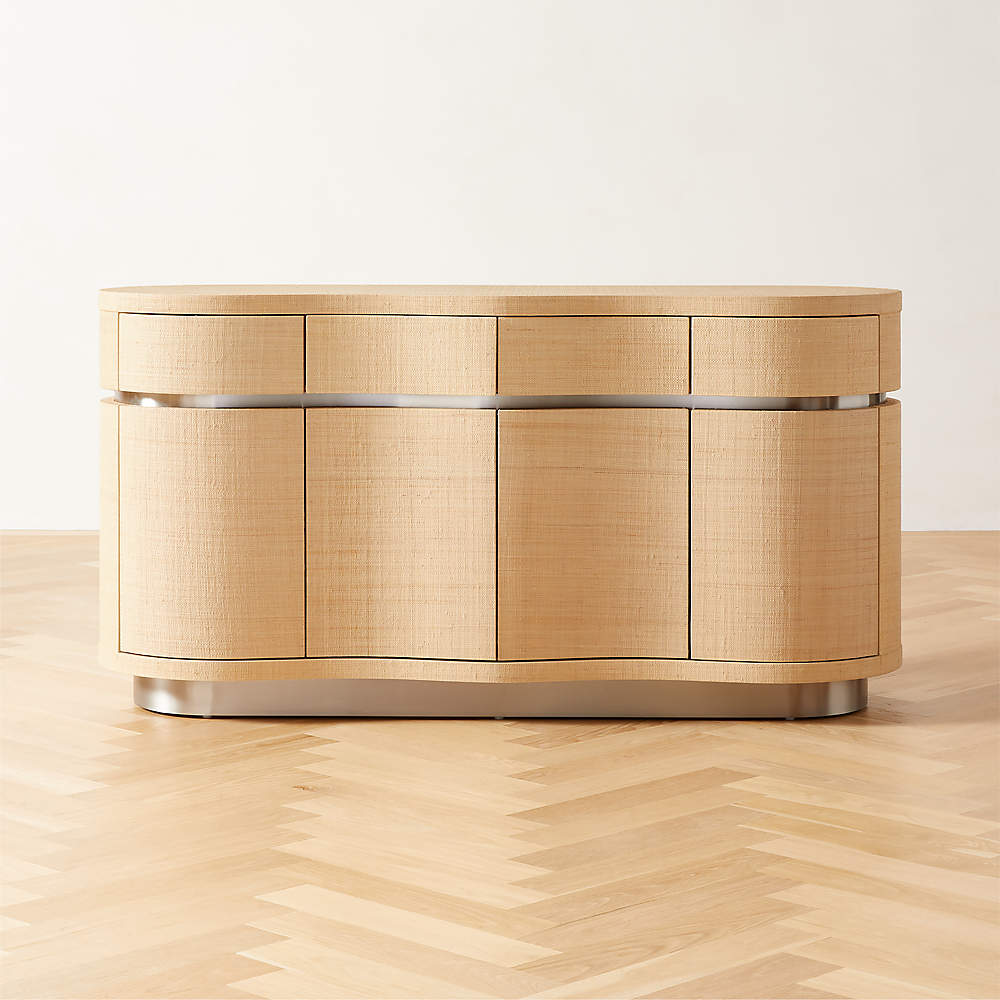 Cb2 on sale rattan credenza