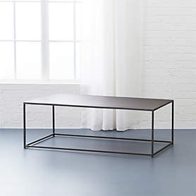 cb2 glass side table