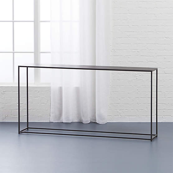 Mill Black Metal Console Table 56''