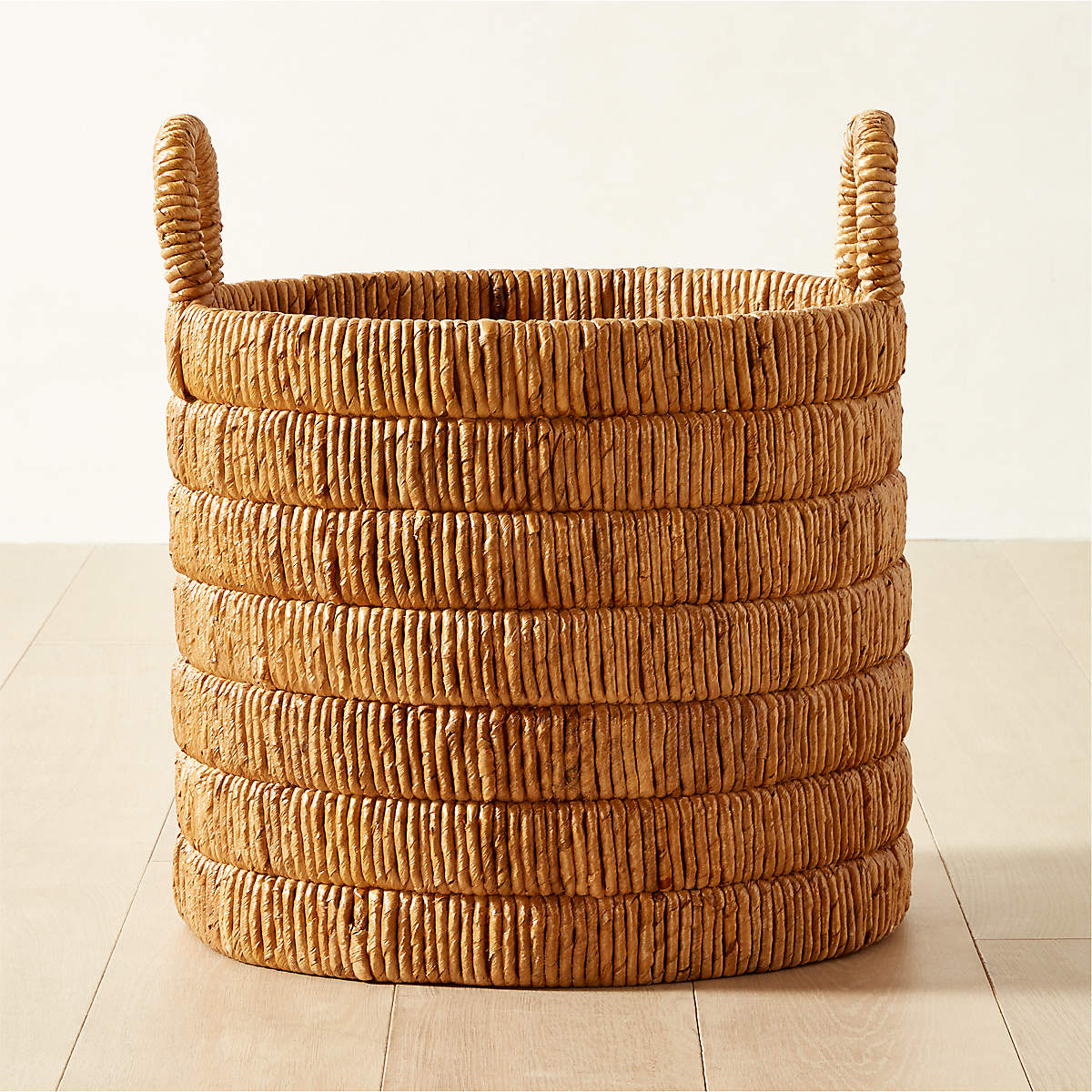 Milos Modern Handwoven Decorative Storage Basket Large | CB2