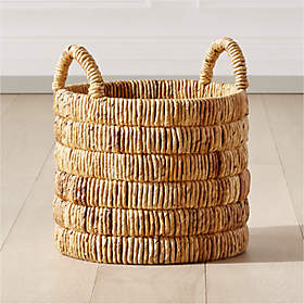 Kalum Woven Bleached Storage Basket Small