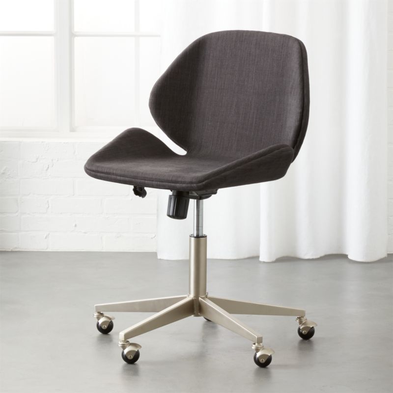 Swivel Office Chairs Cb2 Milton Grey Office Chair