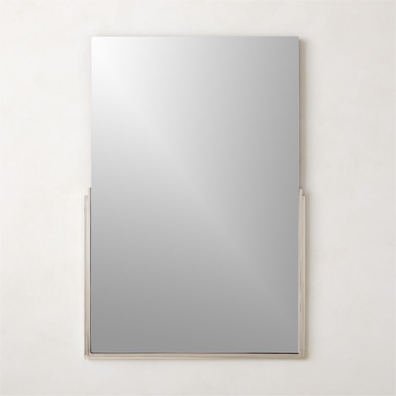 Mimi Rectangular Polished Nickel Wall Mirror 24"x36" - image 0 of 5