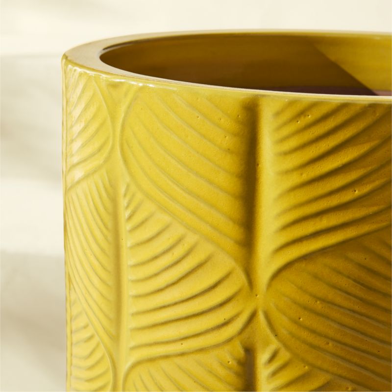 Mina Round Yellow Reactive Glazed Indoor/Outdoor Planter Medium - image 4 of 6