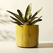 Mina Round Dark Green Reactive Glazed Indoor/Outdoor Planter Small